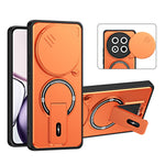 For Honor Magic7 Lite 5G  /  X60 Pro 5G  /  X9c 5G Case with Slide Camera Cover Kickstand Shockproof PC + TPU Matte Finish Phone Shell