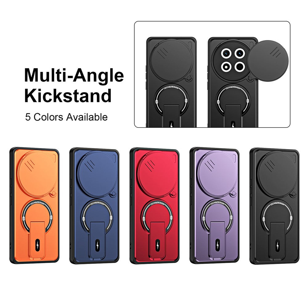 For Honor Magic7 Lite 5G  /  X60 Pro 5G  /  X9c 5G Case with Slide Camera Cover Kickstand Shockproof PC + TPU Matte Finish Phone Shell