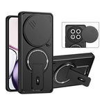 For Honor Magic7 Lite 5G  /  X60 Pro 5G  /  X9c 5G Case with Slide Camera Cover Kickstand Shockproof PC + TPU Matte Finish Phone Shell