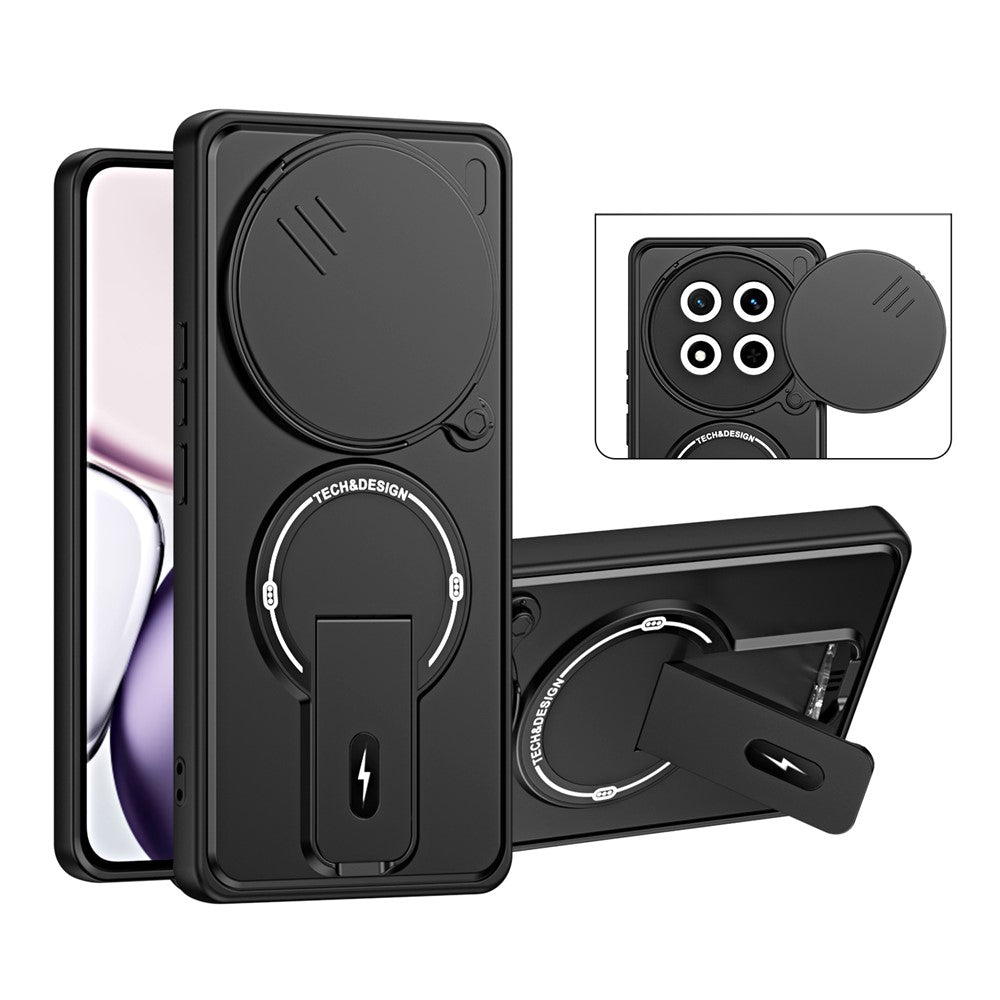 For Honor Magic7 Lite 5G  /  X60 Pro 5G  /  X9c 5G Case with Slide Camera Cover Kickstand Shockproof PC + TPU Matte Finish Phone Shell