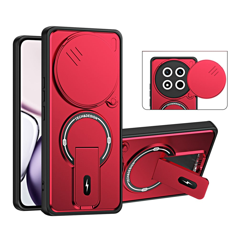 For Honor Magic7 Lite 5G  /  X60 Pro 5G  /  X9c 5G Case with Slide Camera Cover Kickstand Shockproof PC + TPU Matte Finish Phone Shell