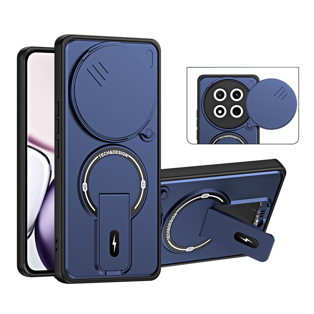 For Honor Magic7 Lite 5G  /  X60 Pro 5G  /  X9c 5G Case with Slide Camera Cover Kickstand Shockproof PC + TPU Matte Finish Phone Shell