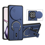 For Honor Magic7 Lite 5G  /  X60 Pro 5G  /  X9c 5G Case with Slide Camera Cover Kickstand Shockproof PC + TPU Matte Finish Phone Shell