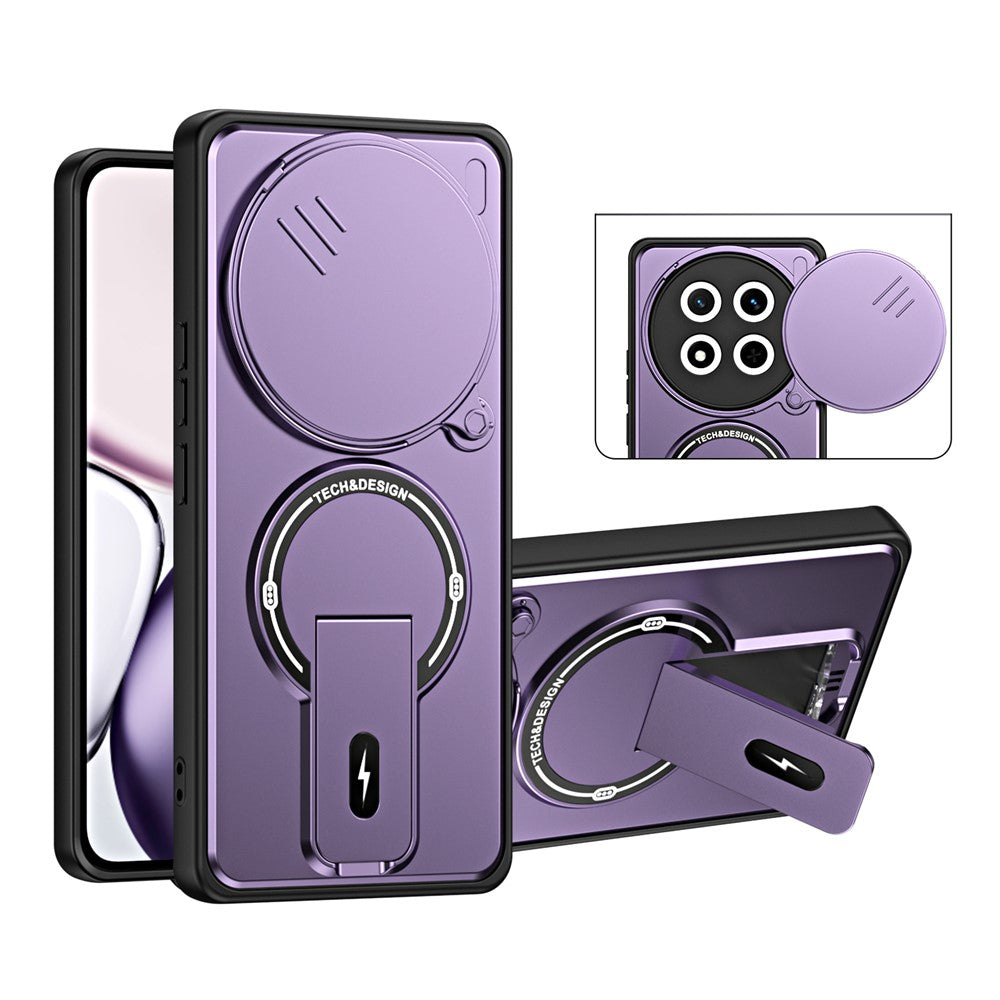 For Honor Magic7 Lite 5G  /  X60 Pro 5G  /  X9c 5G Case with Slide Camera Cover Kickstand Shockproof PC + TPU Matte Finish Phone Shell
