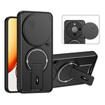 For Honor X70 5G  /  X9d 5G  /  Magic8 Lite 5G Case with Slide Camera Cover Kickstand Shockproof PC + TPU Matte Finish Phone Shell