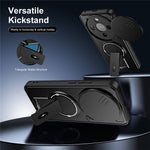 For Honor X70 5G  /  X9d 5G  /  Magic8 Lite 5G Case with Slide Camera Cover Kickstand Shockproof PC + TPU Matte Finish Phone Shell