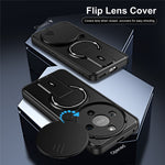 For Honor X70 5G  /  X9d 5G  /  Magic8 Lite 5G Case with Slide Camera Cover Kickstand Shockproof PC + TPU Matte Finish Phone Shell