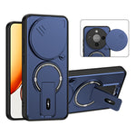 For Honor X70 5G  /  X9d 5G  /  Magic8 Lite 5G Case with Slide Camera Cover Kickstand Shockproof PC + TPU Matte Finish Phone Shell