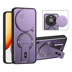 For Honor X70 5G  /  X9d 5G  /  Magic8 Lite 5G Case with Slide Camera Cover Kickstand Shockproof PC + TPU Matte Finish Phone Shell