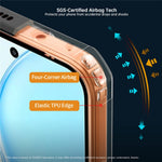 XUNDD For Honor X7e 4G Case Dropproof TPU + Acrylic Clear Back Phone Cover