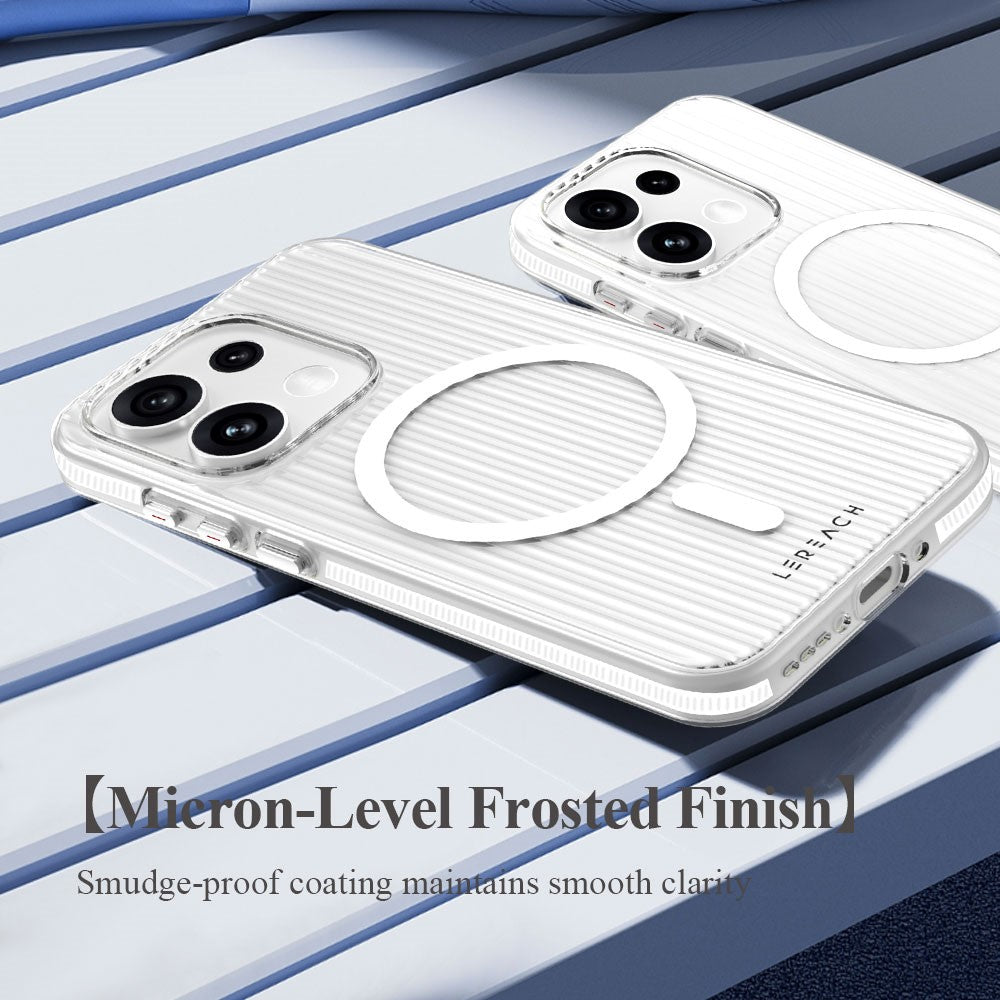 LEREACH TOC Series for Oppo Reno16 5G (Global)  /  Reno16 Pro 5G (Global) Magnetic Case Flowing Grid PC Phone Cover