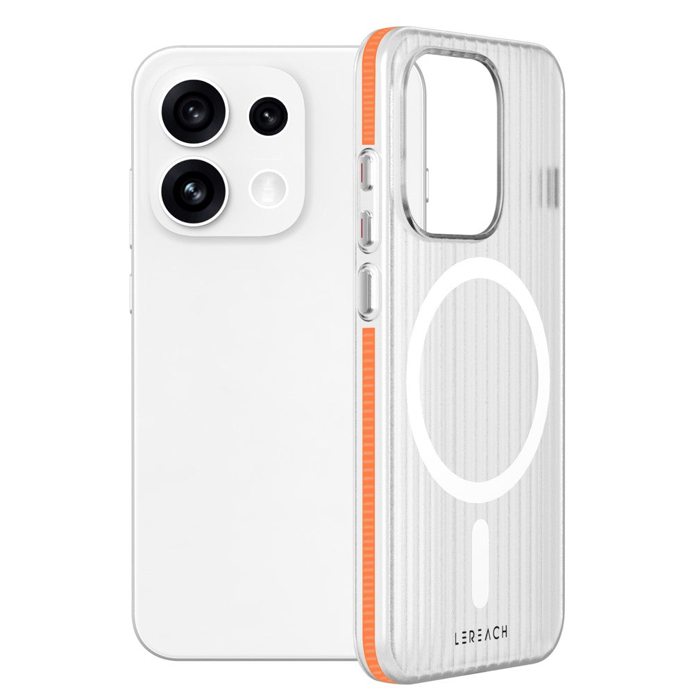 LEREACH TOC Series for Oppo Reno16 5G (Global)  /  Reno16 Pro 5G (Global) Magnetic Case Flowing Grid PC Phone Cover
