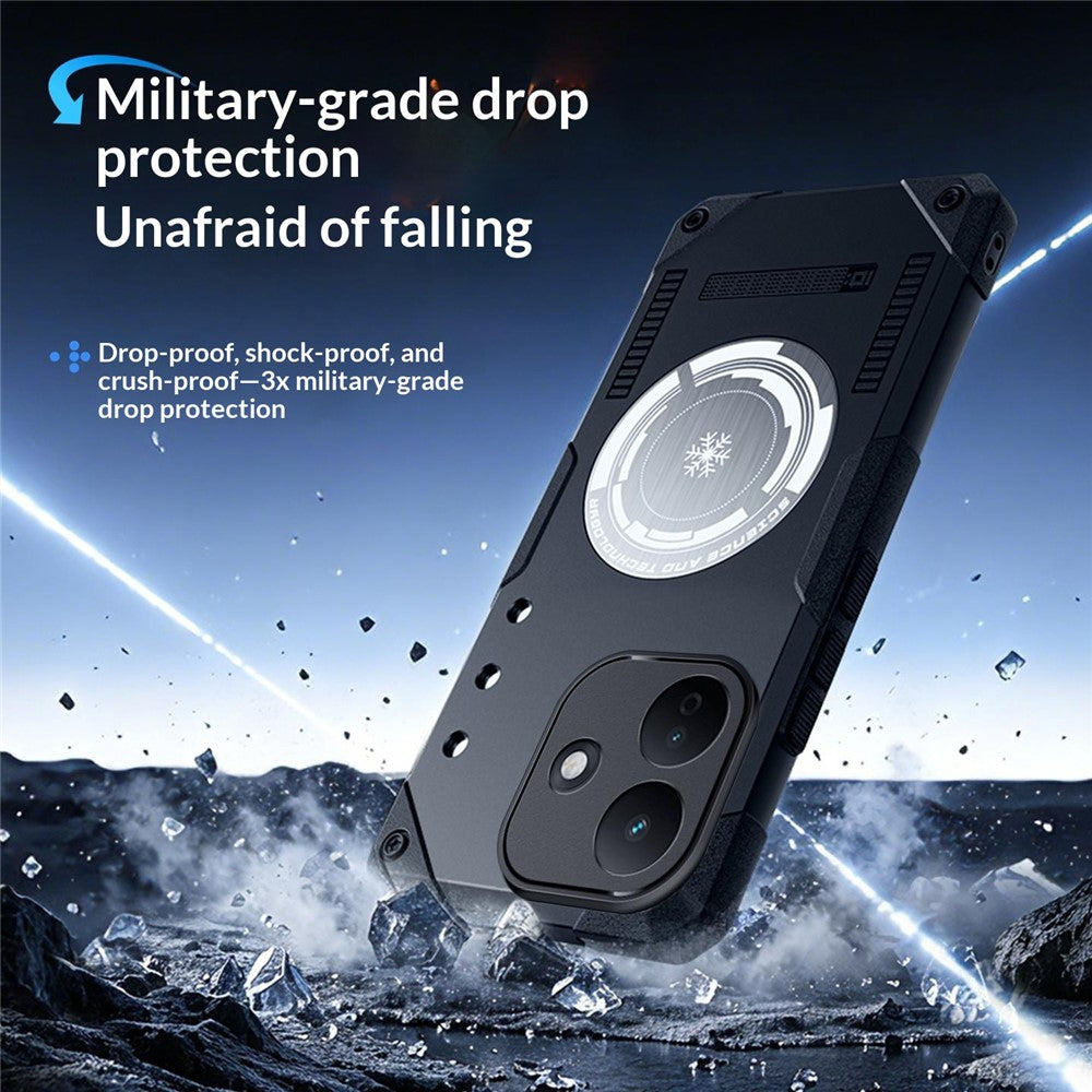 For Xiaomi Redmi Note 17 Pro 5G Case Graphene Cooling TPU + PC Armor Shockproof Phone Cover