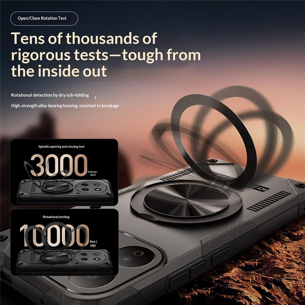 For Xiaomi Redmi Note 17 Pro 5G Magnetic Case 360° Rotating Ring Kickstand TPU Phone Cover