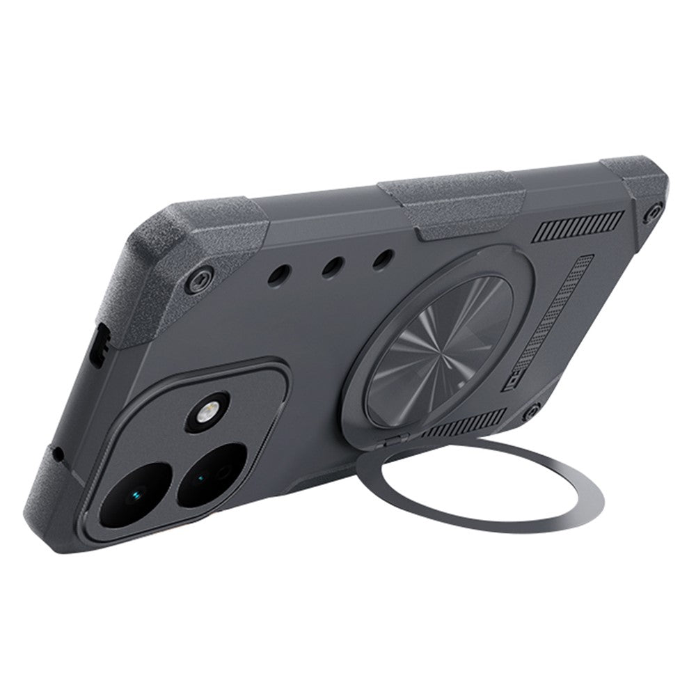 For Xiaomi Redmi Note 17 Pro 5G Magnetic Case 360° Rotating Ring Kickstand TPU Phone Cover