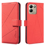 BINFEN COLOR för Xiaomi Redmi 17 5G / Xiaomi Redmi 17 4G BF35-skal med geometrisk prägel och läder, mobilskal med RFID-blockerande plånboksställ