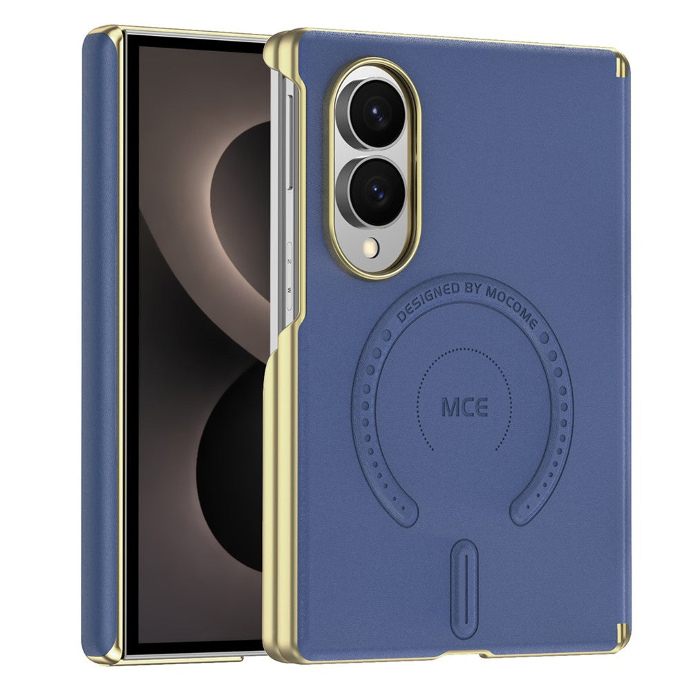 For Samsung Galaxy Z Fold8 Magnetic Case Leather + PC Electroplated Hinge Protection Phone Cover