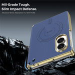 For Samsung Galaxy Z Fold8 Magnetic Case Leather + PC Electroplated Hinge Protection Phone Cover