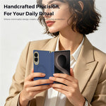 For Samsung Galaxy Z Fold8 Magnetic Case Leather + PC Electroplated Hinge Protection Phone Cover