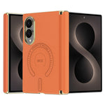 For Samsung Galaxy Z Fold8 Magnetic Case Leather + PC Electroplated Hinge Protection Phone Cover