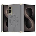 For Samsung Galaxy Z Fold8 Magnetic Case Leather + PC Electroplated Hinge Protection Phone Cover