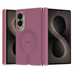 For Samsung Galaxy Z Fold8 Magnetic Case Leather + PC Electroplated Hinge Protection Phone Cover