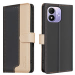 BINFEN COLOR for Xiaomi Redmi Note 17 4G (Global) / Note 17 5G (Global) / Note 17 (India / China) 5G Leather Case Splicing Color RFID Blocking Wallet Stand Phone Cover
