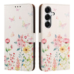For Samsung Galaxy S25 / S24 Case Pattern Printed Wallet Flip Stand PU Leather Phone Cover with Wrist Strap