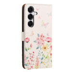 For Samsung Galaxy S25 / S24 Case Pattern Printed Wallet Flip Stand PU Leather Phone Cover with Wrist Strap
