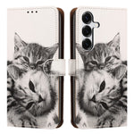 Til Samsung Galaxy S25+ / S24+ etui Mønsterprintet tegnebog flip stativ PU læder telefoncover med håndledsrem