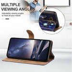 For Samsung Galaxy A35 5G Case Pattern Printed Wallet Flip Stand PU Leather Phone Cover with Wrist Strap