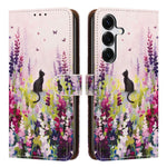 For Samsung Galaxy A35 5G Case Pattern Printed Wallet Flip Stand PU Leather Phone Cover with Wrist Strap