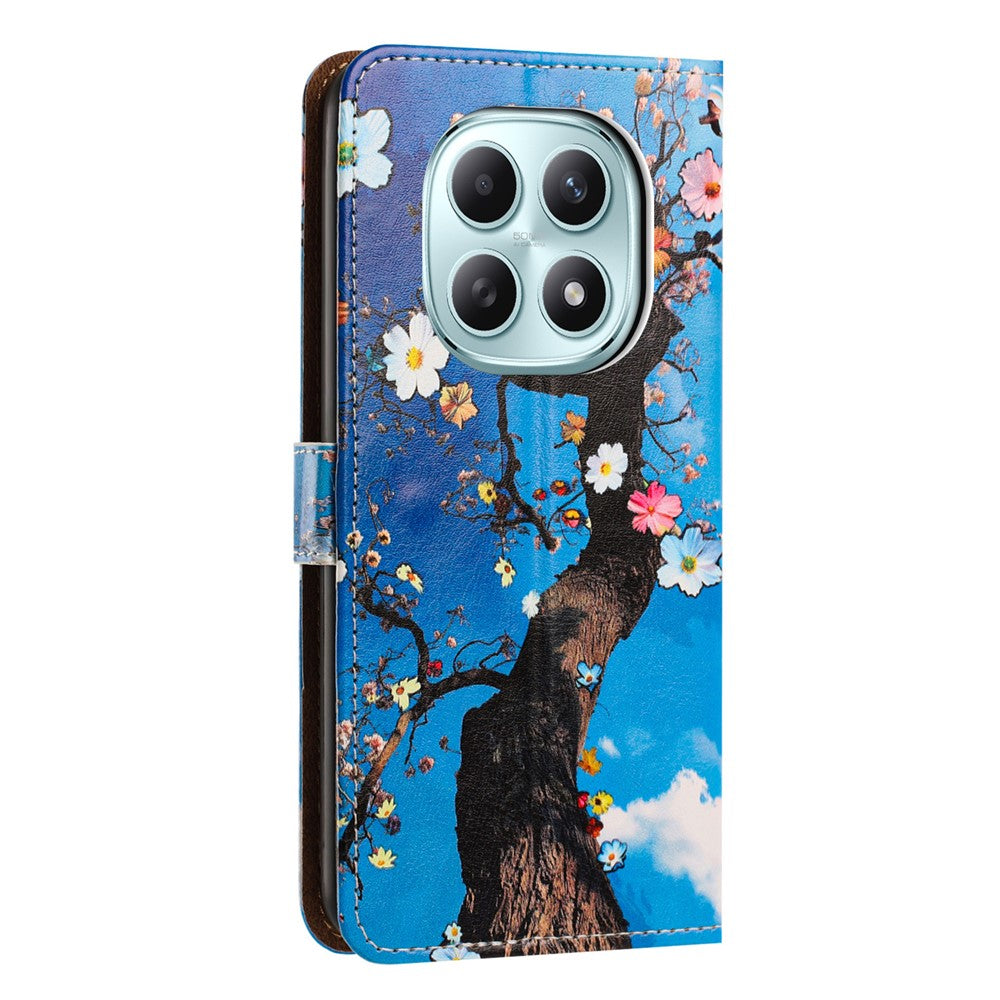 Phone Case For Xiaomi Redmi Note 15 4G (Global) / Note 15 5G (Global) / Poco M8 5G Pattern Printed Wallet Flip Stand PU Leather Cover with Wrist Strap
