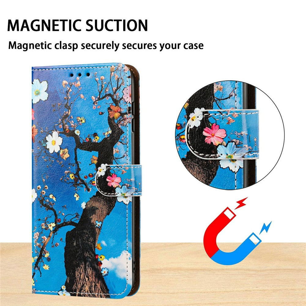 Phone Case For Xiaomi Redmi Note 15 4G (Global) / Note 15 5G (Global) / Poco M8 5G Pattern Printed Wallet Flip Stand PU Leather Cover with Wrist Strap