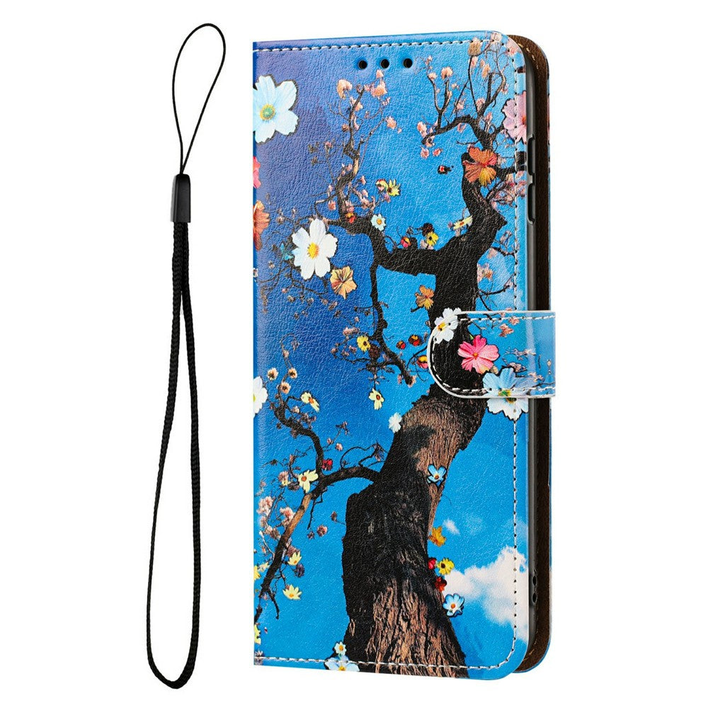 Phone Case For Xiaomi Redmi Note 15 4G (Global) / Note 15 5G (Global) / Poco M8 5G Pattern Printed Wallet Flip Stand PU Leather Cover with Wrist Strap