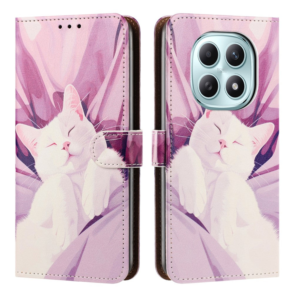 Phone Case For Xiaomi Redmi Note 15 4G (Global) / Note 15 5G (Global) / Poco M8 5G Pattern Printed Wallet Flip Stand PU Leather Cover with Wrist Strap