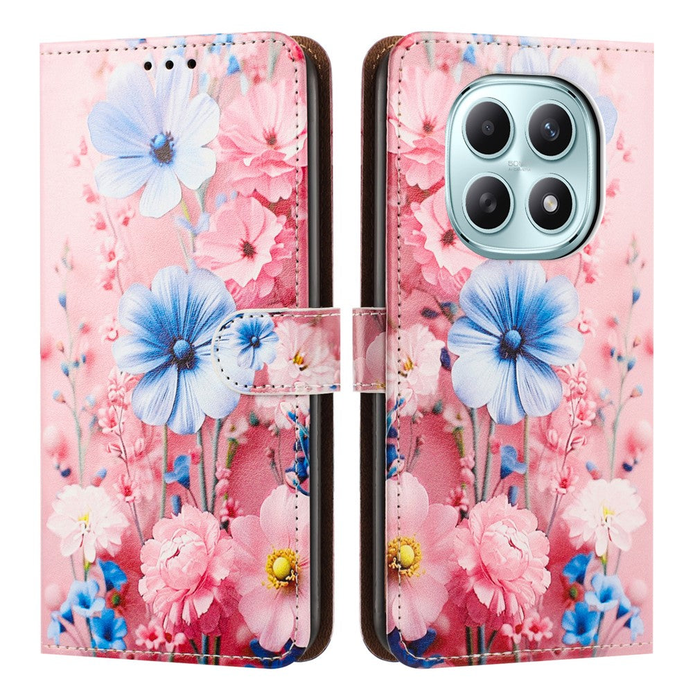 Phone Case For Xiaomi Redmi Note 15 4G (Global) / Note 15 5G (Global) / Poco M8 5G Pattern Printed Wallet Flip Stand PU Leather Cover with Wrist Strap