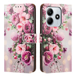 For Xiaomi Redmi Note 14 5G Case Pattern Printed Wallet Flip Stand PU Leather Phone Cover with Wrist Strap