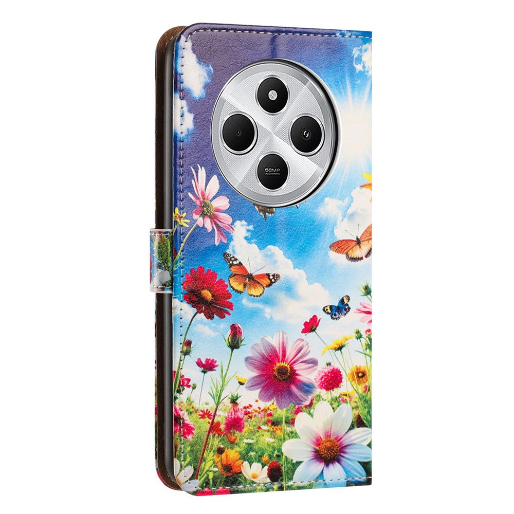 Phone Case For Xiaomi Redmi 14C 4G / 14C 5G / 14R 5G / 17C 4G / 17C 5G / Poco C75 4G Pattern Printed Wallet Flip Stand PU Leather Cover with Wrist Strap