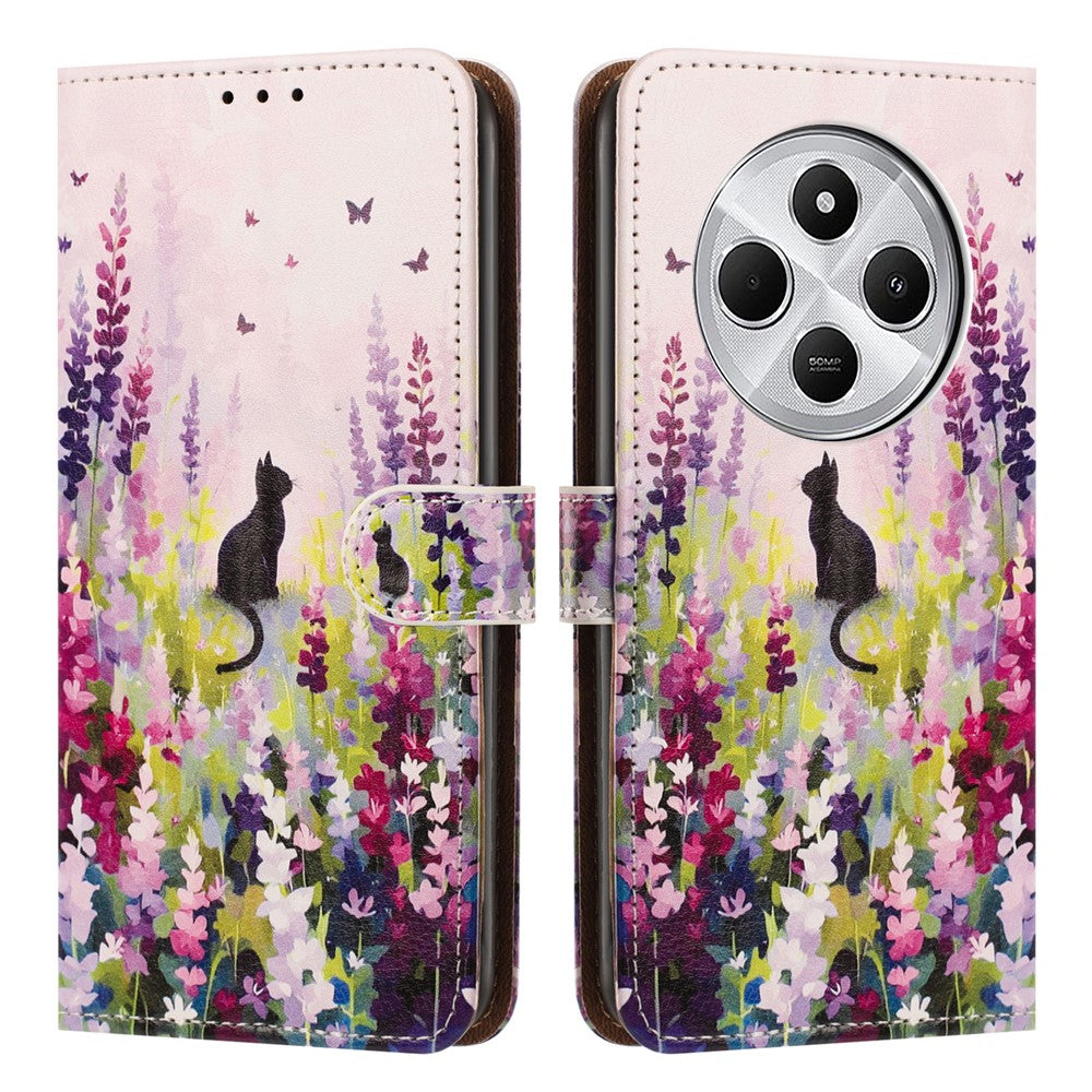 Phone Case For Xiaomi Redmi 14C 4G / 14C 5G / 14R 5G / 17C 4G / 17C 5G / Poco C75 4G Pattern Printed Wallet Flip Stand PU Leather Cover with Wrist Strap