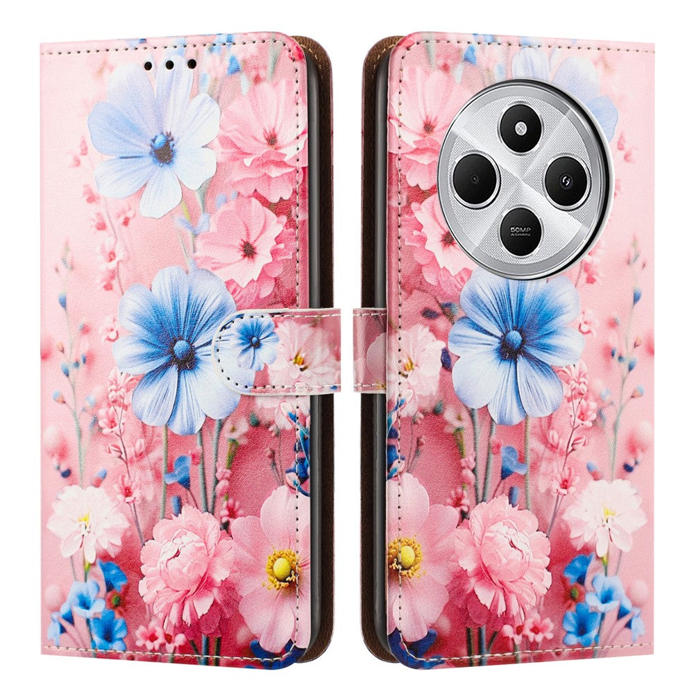 Phone Case For Xiaomi Redmi 14C 4G / 14C 5G / 14R 5G / 17C 4G / 17C 5G / Poco C75 4G Pattern Printed Wallet Flip Stand PU Leather Cover with Wrist Strap