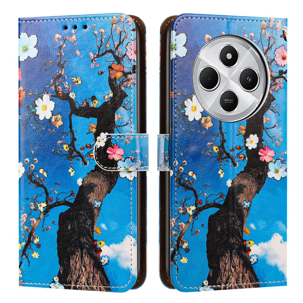 Phone Case For Xiaomi Redmi 14C 4G / 14C 5G / 14R 5G / 17C 4G / 17C 5G / Poco C75 4G Pattern Printed Wallet Flip Stand PU Leather Cover with Wrist Strap