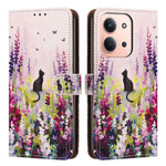 For Xiaomi Redmi 15C 4G (EU) (173mm) / 15C 5G (EU) (173mm)  Case Pattern Printed Wallet Flip Stand PU Leather Phone Cover with Wrist Strap