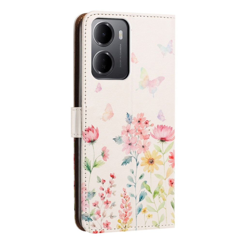 For Xiaomi Redmi 15a 5G Case Pattern Printed Wallet Flip Stand PU Leather Phone Cover with Wrist Strap