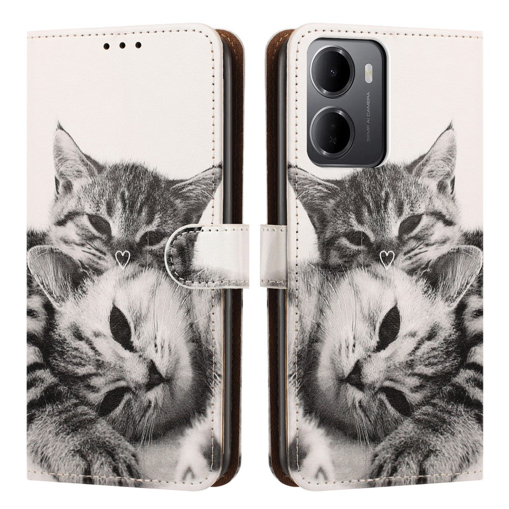For Xiaomi Redmi 15a 5G Case Pattern Printed Wallet Flip Stand PU Leather Phone Cover with Wrist Strap