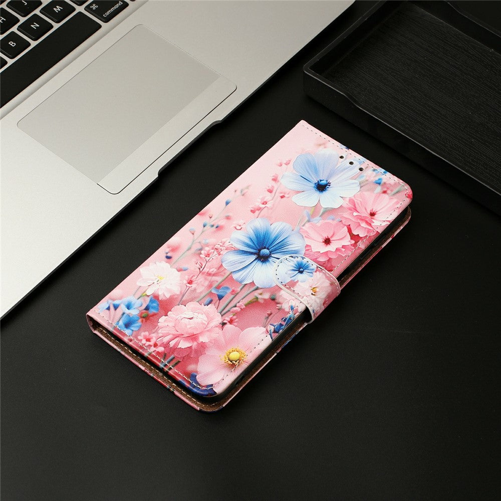 For Xiaomi Redmi Note 15 Pro 4G (Global) Case Pattern Printed Wallet Flip Stand PU Leather Phone Cover with Wrist Strap