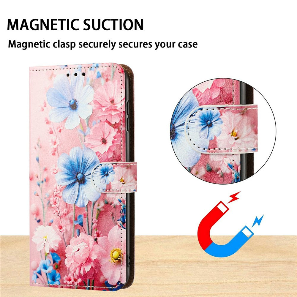 For Xiaomi Redmi Note 15 Pro 4G (Global) Case Pattern Printed Wallet Flip Stand PU Leather Phone Cover with Wrist Strap