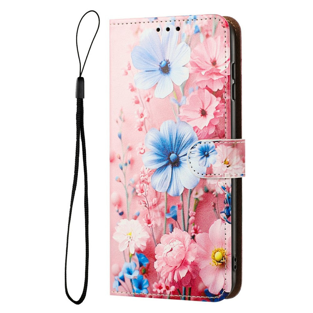 For Xiaomi Redmi Note 15 Pro 4G (Global) Case Pattern Printed Wallet Flip Stand PU Leather Phone Cover with Wrist Strap