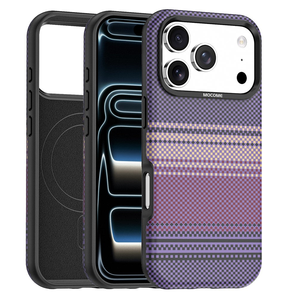 Til iPhone 18 Pro magnetisk cover, gradient regnbue læderbelagt TPU + PC hybrid stødsikkert cover