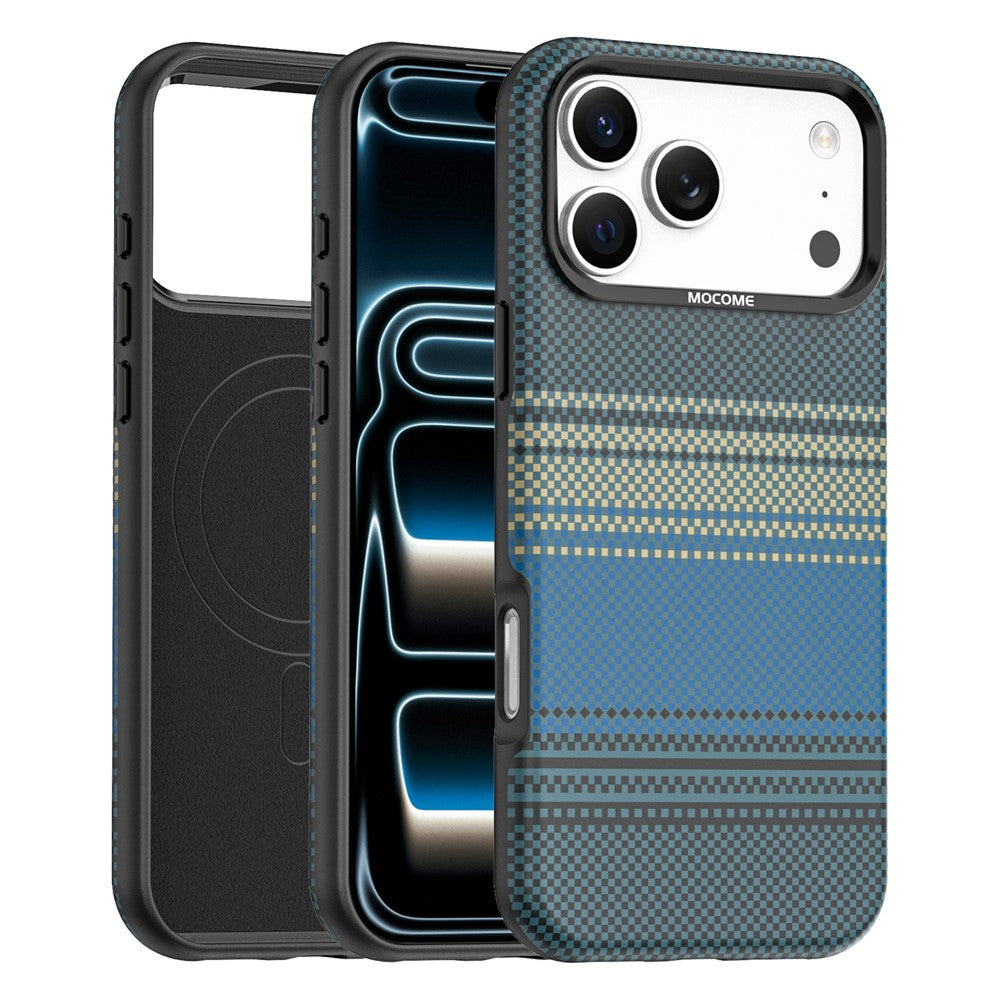 For iPhone 18 Pro Max Magnetic Case Gradient Rainbow Leather Coated TPU + PC Hybrid Shockproof Cover